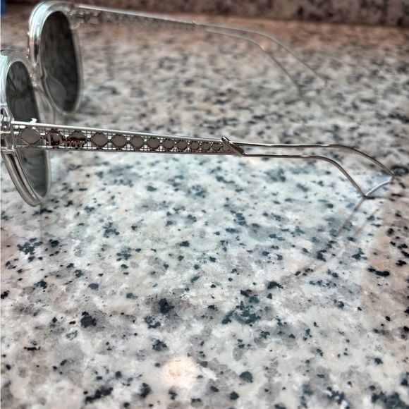 Christian Dior Diorama2 Silver Metallic Mirrored Sunglasses Cat Eye - Picture 11 of 15